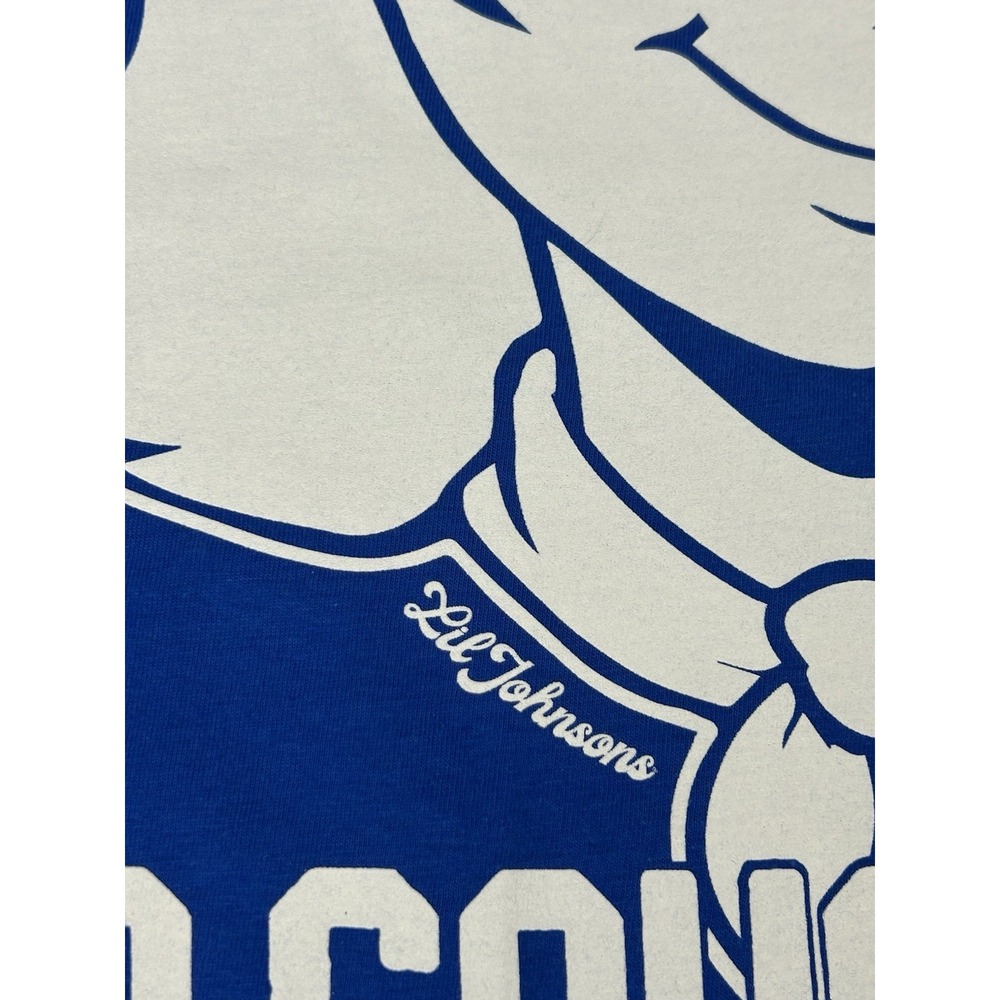 BYU Go Cougars Winking Cougar T-Shirt Lil Johnsons Mens Medium Blue - Picture 11 of 11